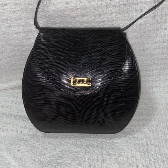RARE vintage Revillon lizard embossed leather Bag - Picture 3 of 16